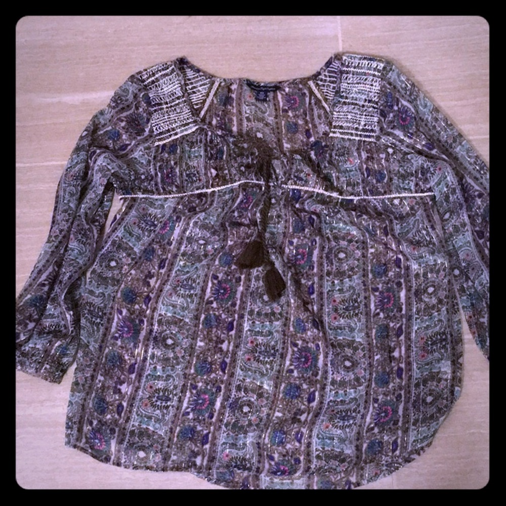America Eagle sheer top
